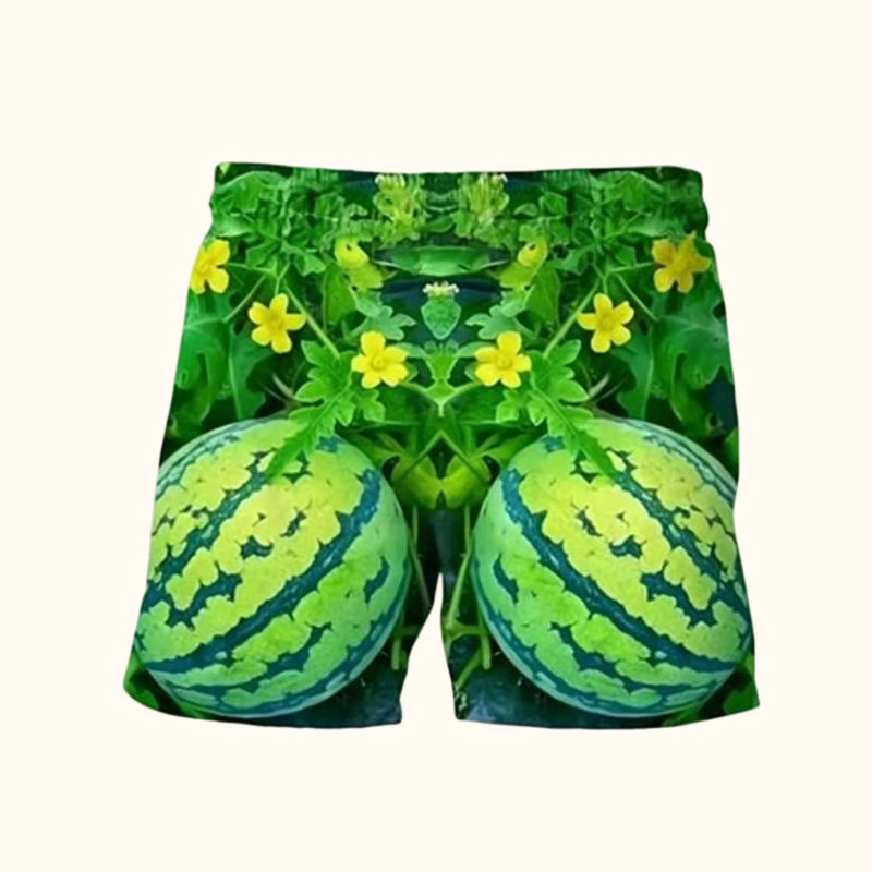 🍉 Grappige T-shirt-set met watermeloenprint