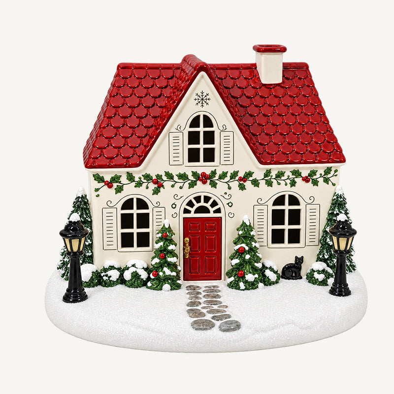 🎄🏠✨Mistletoe Lane Kersthuis Diffuser