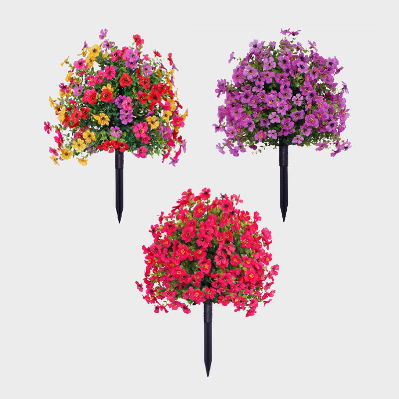 Kunstmatige Eucalyptus en Viooltjes Bloemendecoratie voor in de grond