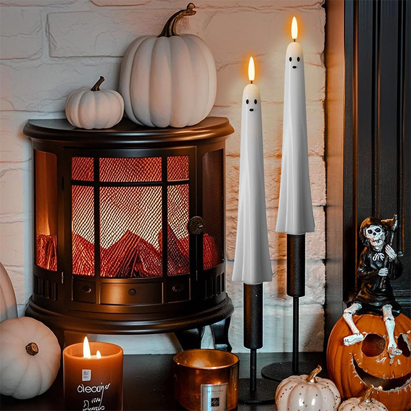 ๐๐ป Op afstand bedienbare spookkaars met 3D vlammende lont ๐ป๐