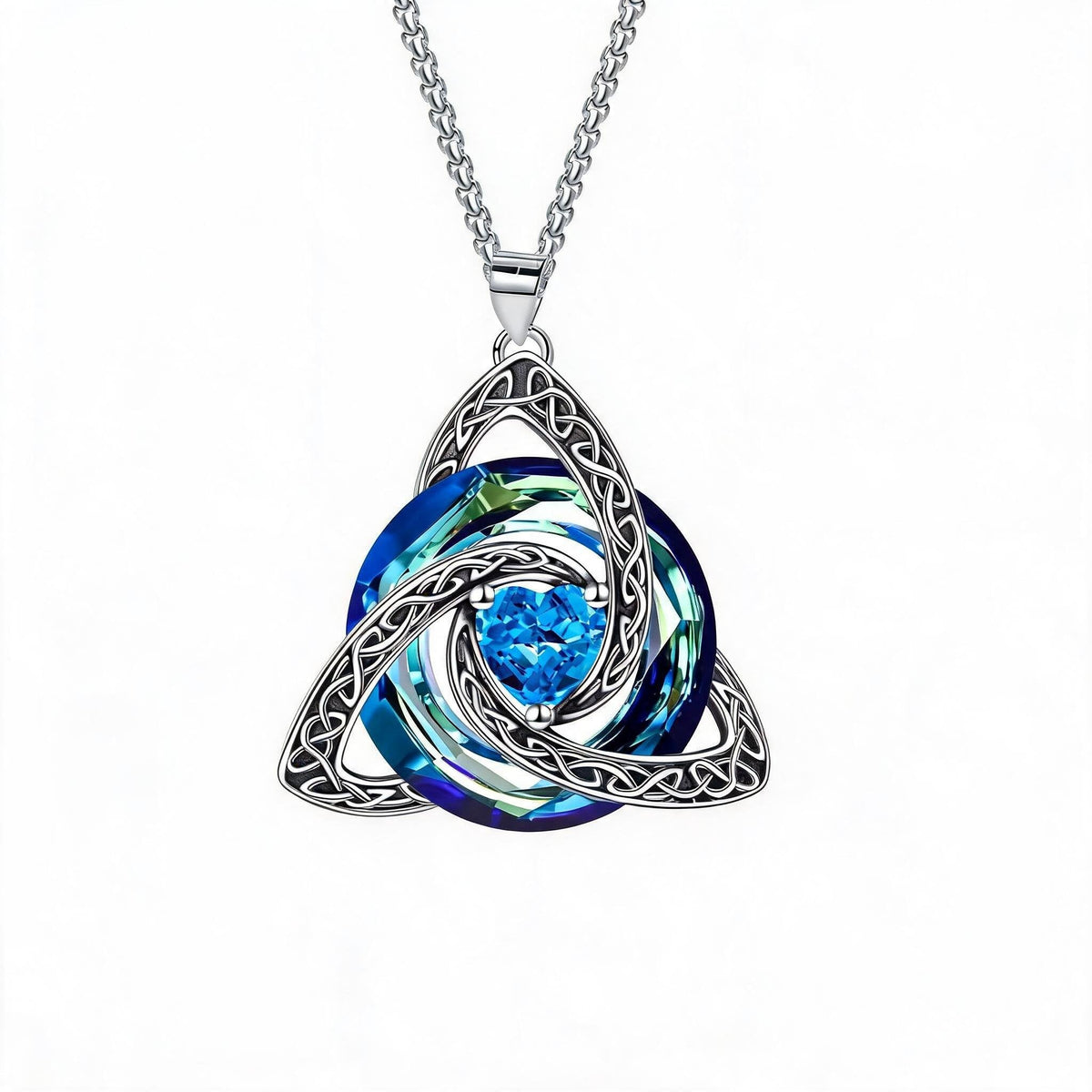 ✨ Geboortesteen Keltische Trinity Knot Ketting — Betekenisvol Symbool van Liefde & Verbinding ❤️