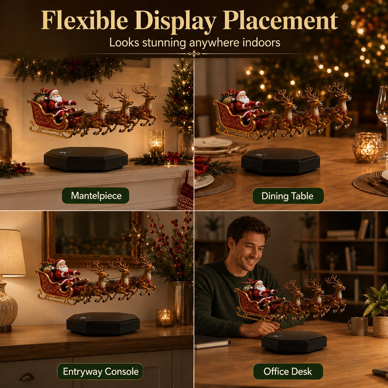 🌟 Flying Sleigh Kerstdecoratie