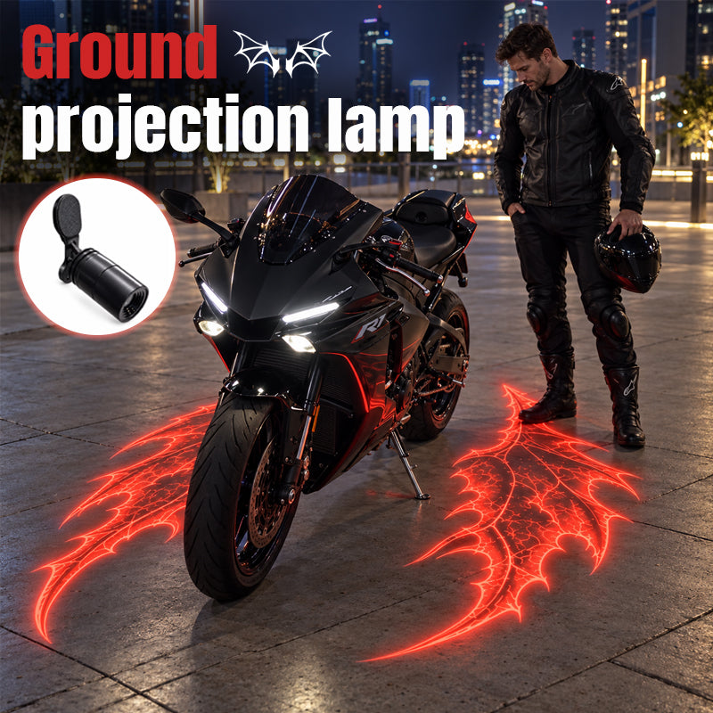 🏍️ Motorfiets Duivelvleugel Grondprojector Lampen 😈✨