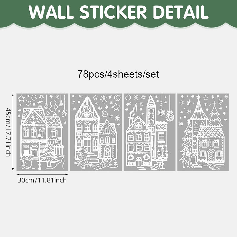 🎄 Kerstdorp Raamstickers 🏡