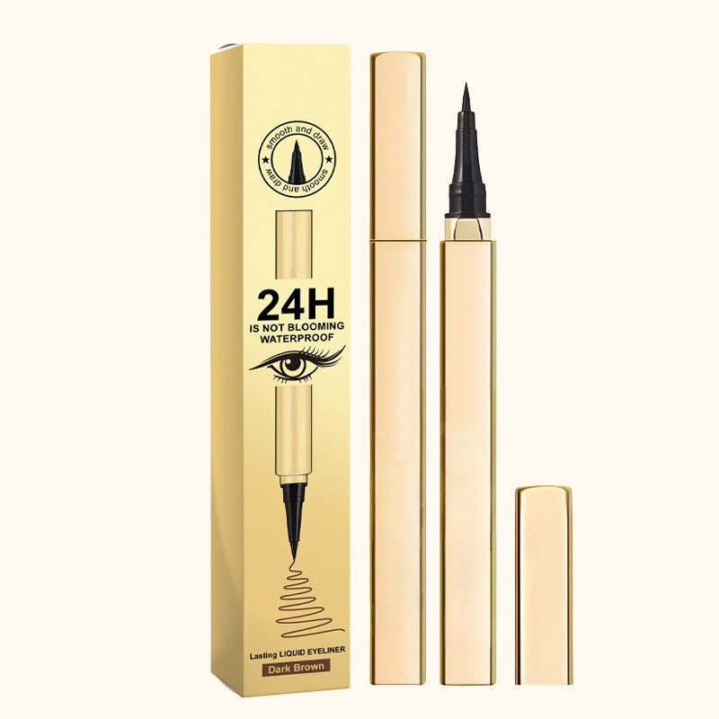 Professionele Waterproof Eyeliner – Intens Zwart & Vlekvrij 🏁🖤