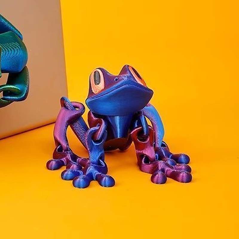 🐸 3D-geprinte magnetische kikker – een levensechte, poseerbare, lichtgevende vriend voor op je koelkast!