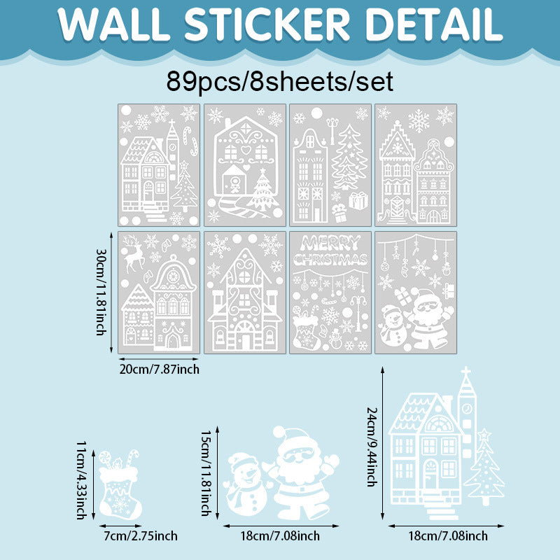 🎄 Kerstdorp Raamstickers 🏡