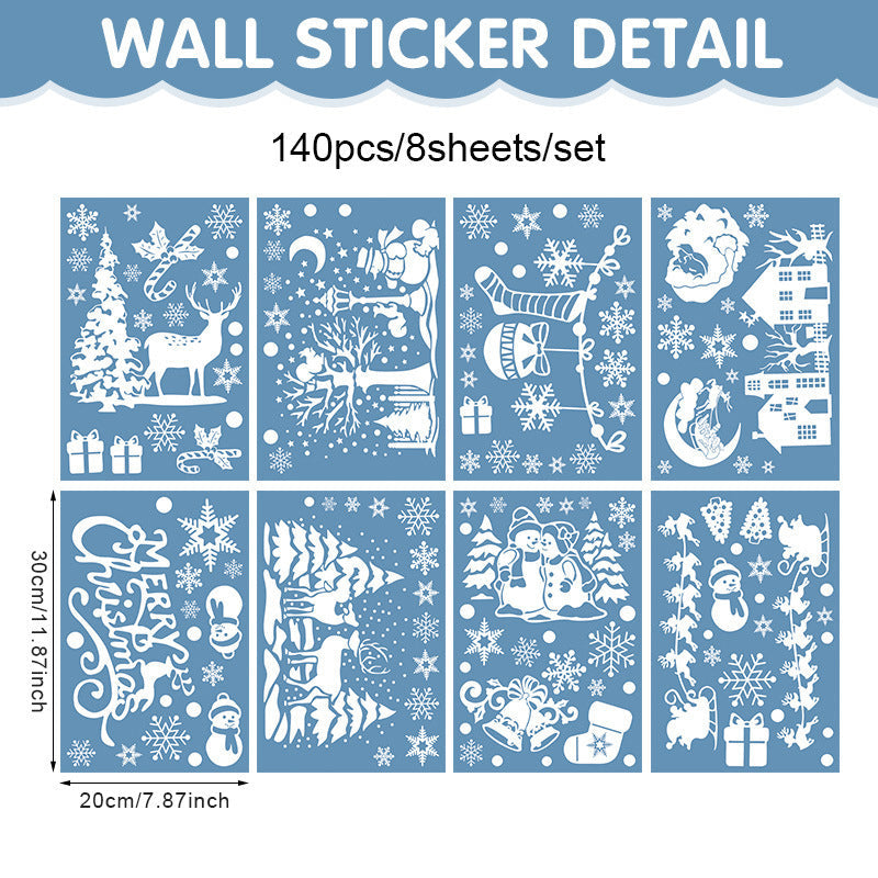 🎄 Kerstdorp Raamstickers 🏡
