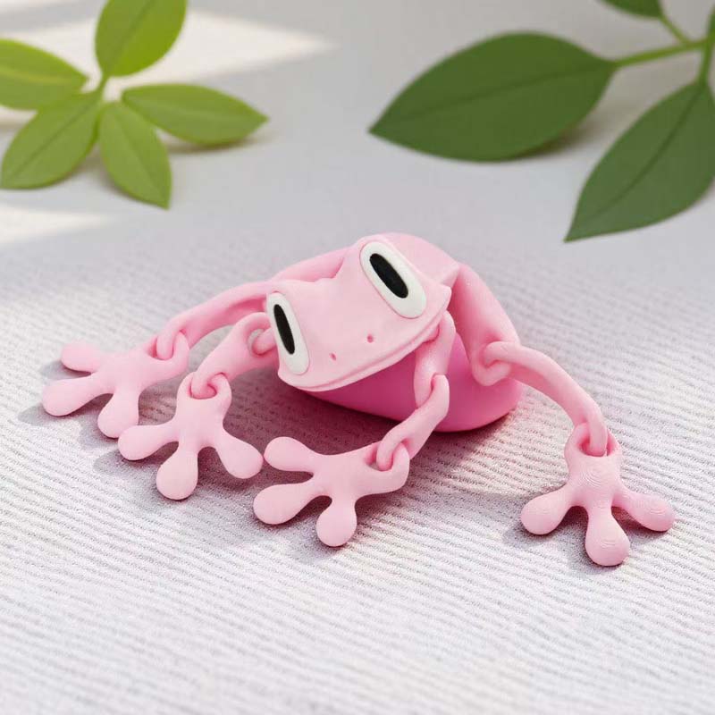 🐸 3D-geprinte magnetische kikker – een levensechte, poseerbare, lichtgevende vriend voor op je koelkast!