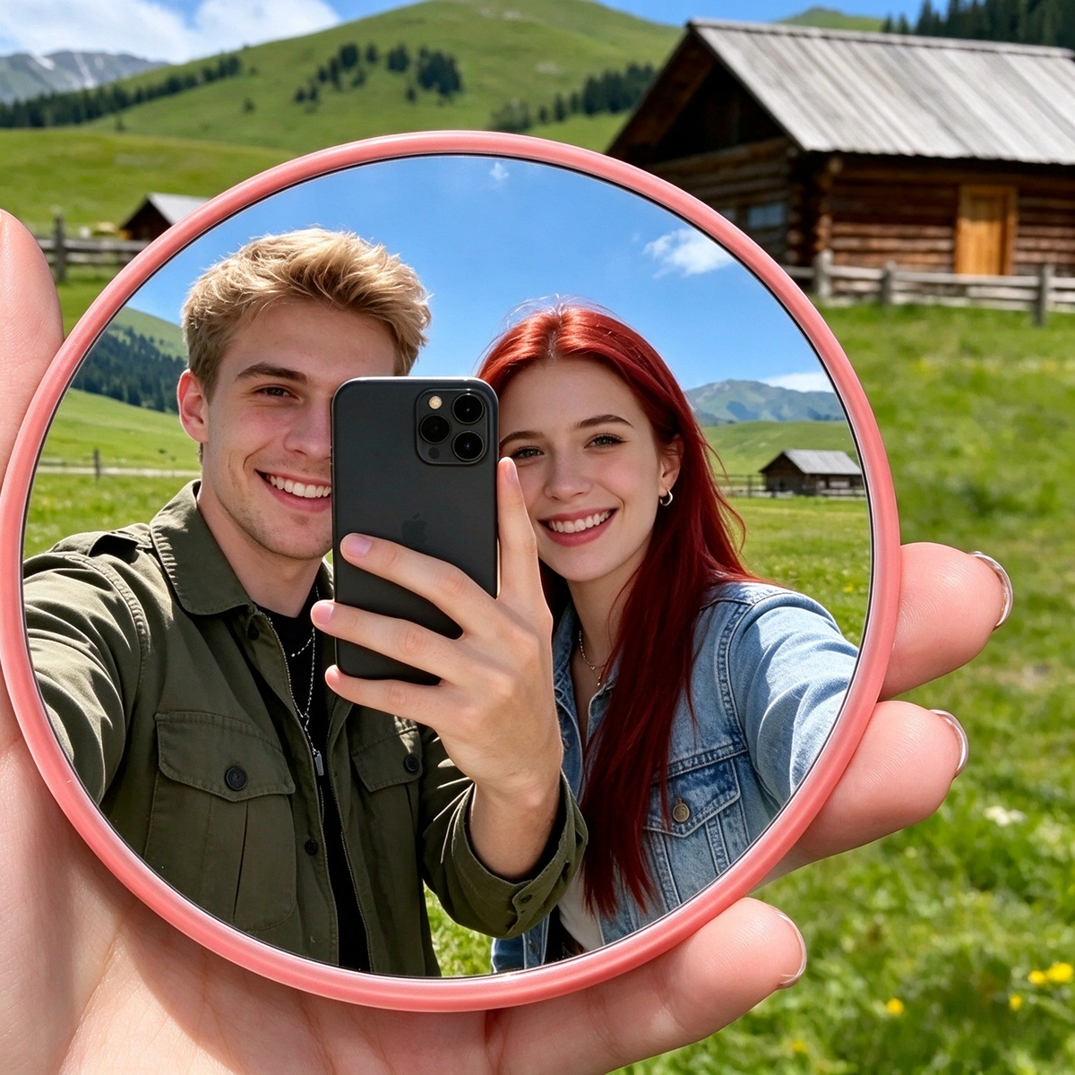 📸 Selfie Convexe Spiegel — Draagbare HD Groothoek Selfiespiegel