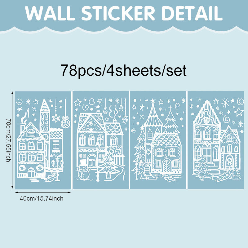 🎄 Kerstdorp Raamstickers 🏡