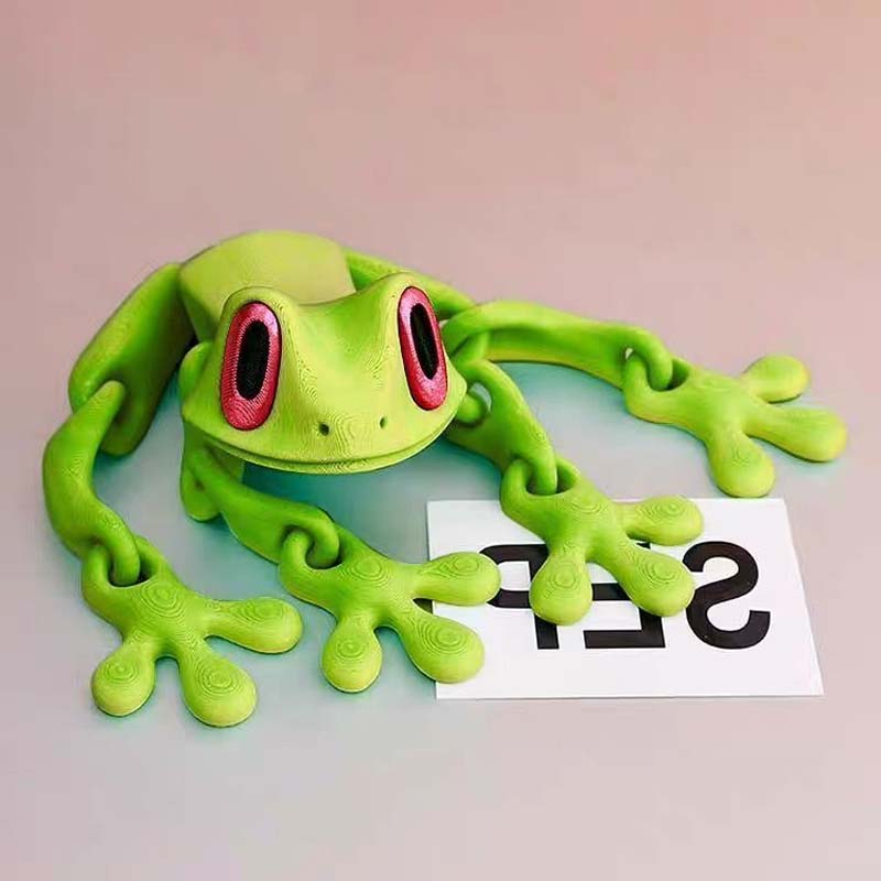 🐸 3D-geprinte magnetische kikker – een levensechte, poseerbare, lichtgevende vriend voor op je koelkast!