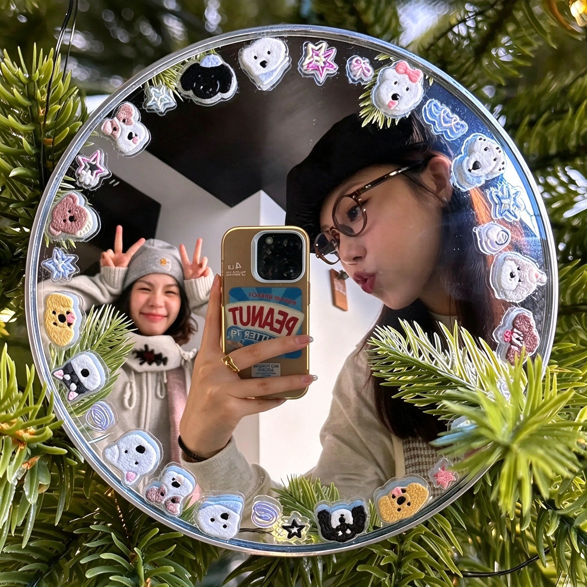 📸 Selfie Convexe Spiegel — Draagbare HD Groothoek Selfiespiegel