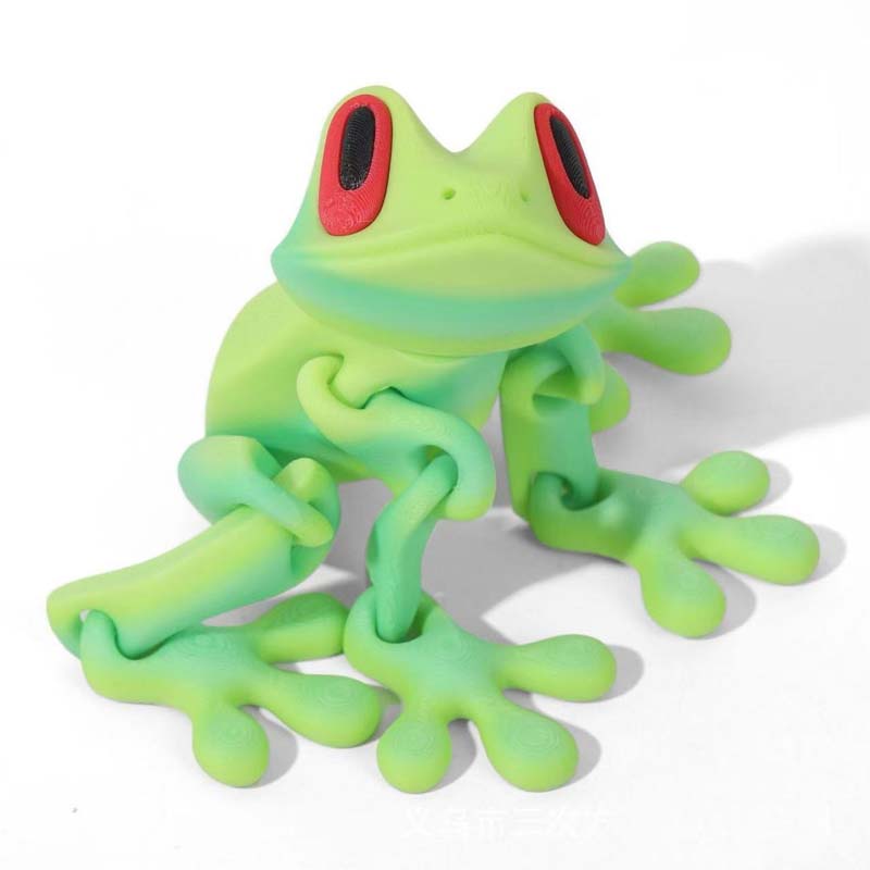 🐸 3D-geprinte magnetische kikker – een levensechte, poseerbare, lichtgevende vriend voor op je koelkast!
