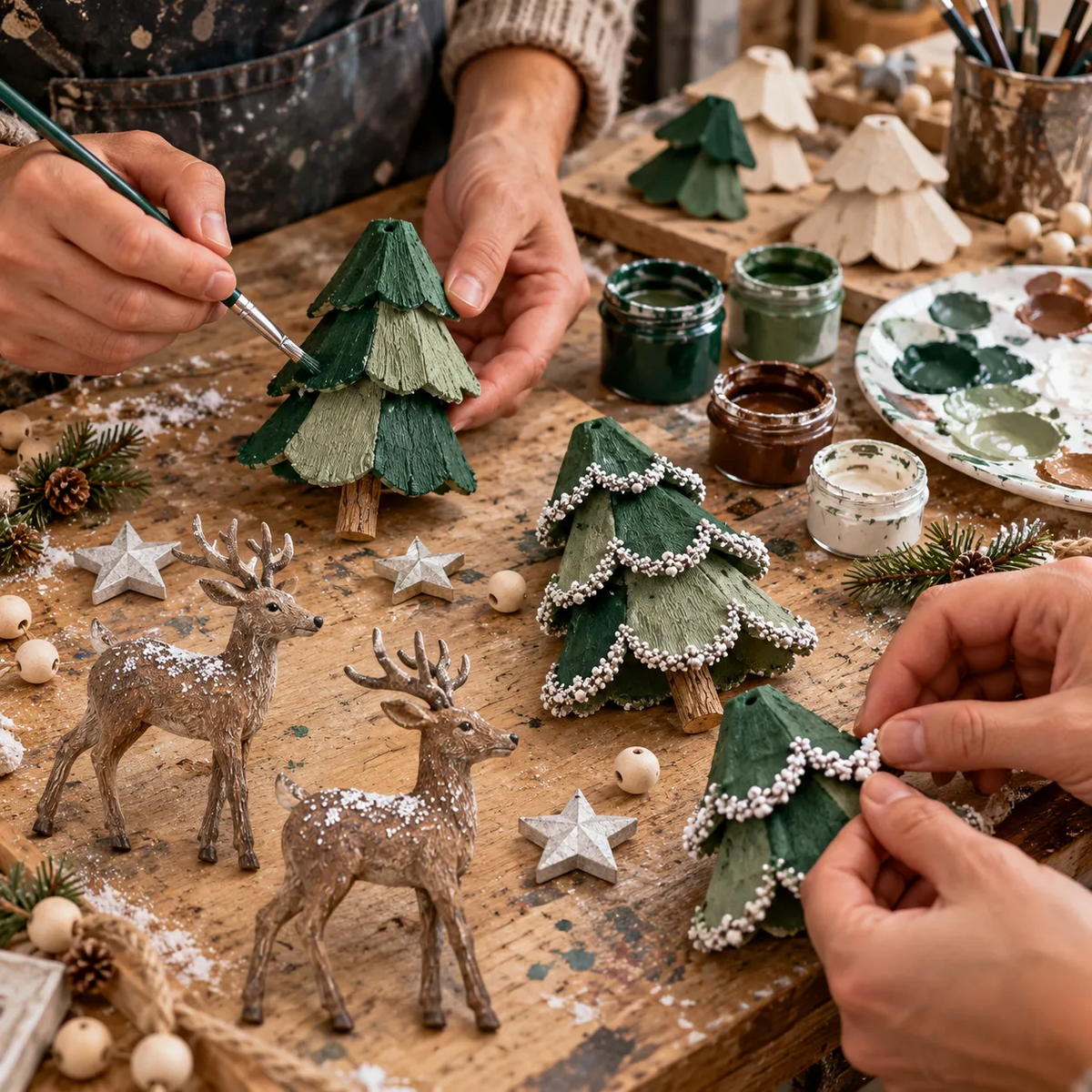 🎄✨ Verlichte Bos Kerstguirlande — Warme Gloed voor een Sfeervolle Kerst