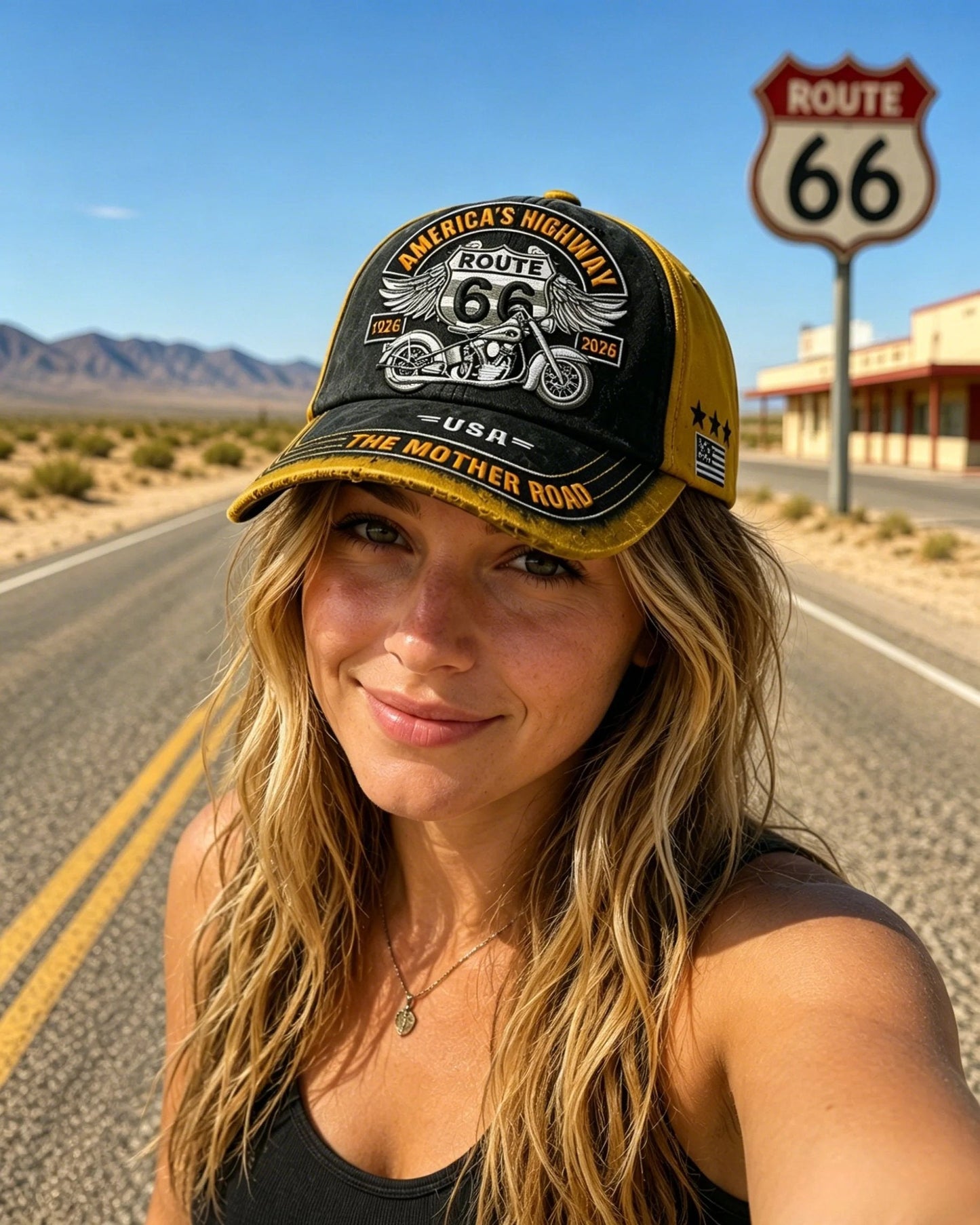 🏍️ Casual baseballpet met retro-motief