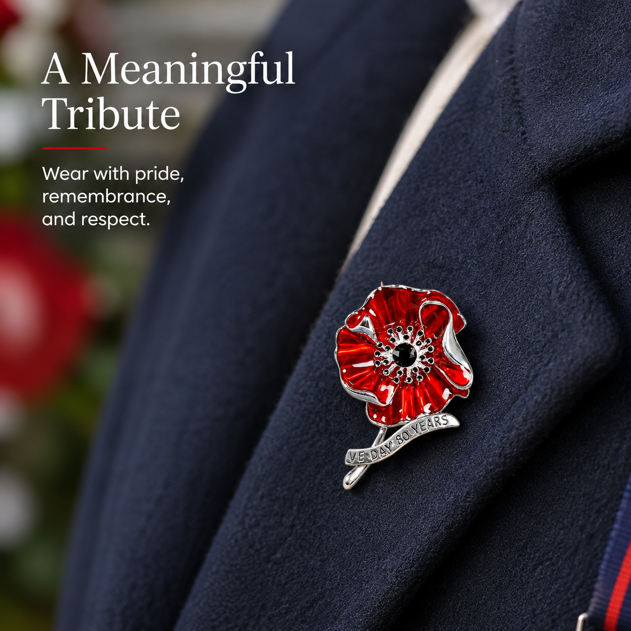 VE Day 80-klaproosbroche | Jubileumherinnering in beperkte oplage