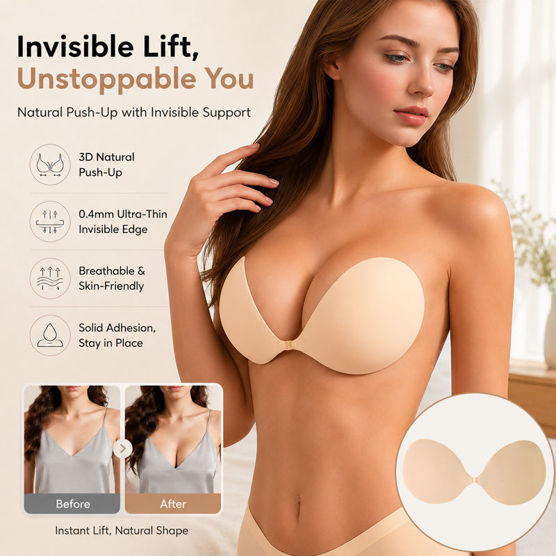 💖 3D-push-up-bh-tepelbedekkingen van massief siliconen: onzichtbare lift-bedekkingen! ✨