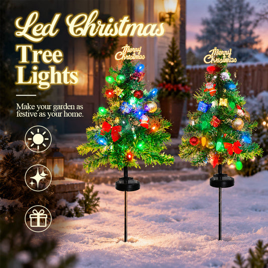 🎄✨ Solar LED Kerstboom Tuinprikker Licht — Feestelijke Verlichting voor je Tuin