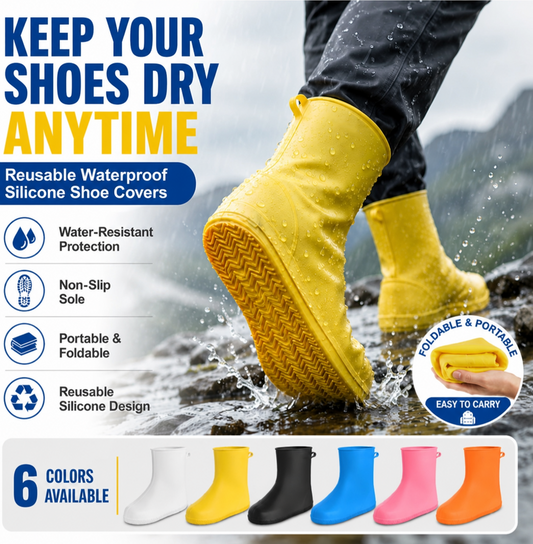 Stop Natte Sneakers! Zware Regenoverschoenen — Antislip & Opvouwbaar in je Tas 🌧️