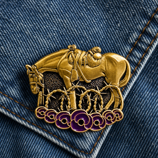 🐴Broche ter nagedachtenis aan het oorlogspaard