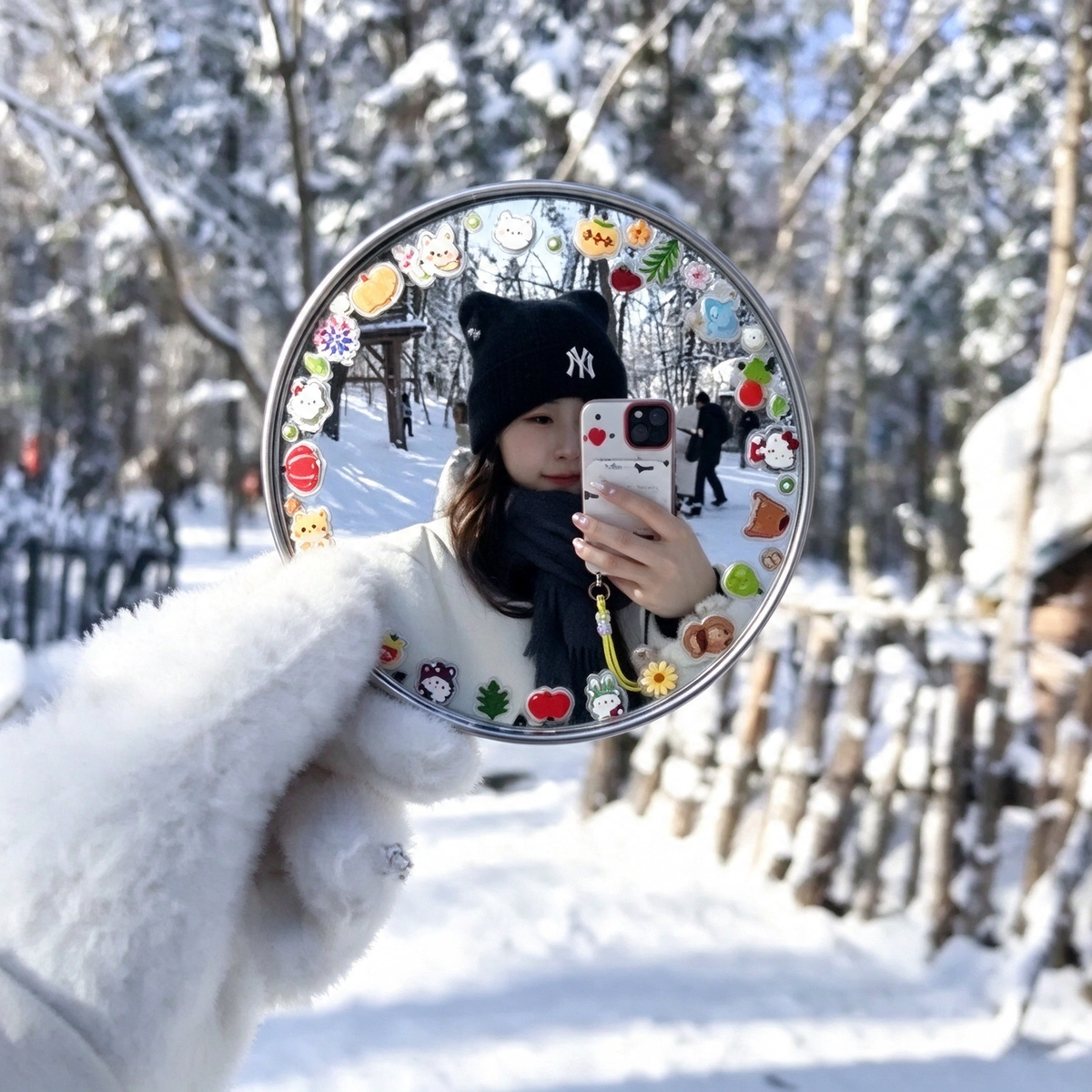 📸 Selfie Convexe Spiegel — Draagbare HD Groothoek Selfiespiegel