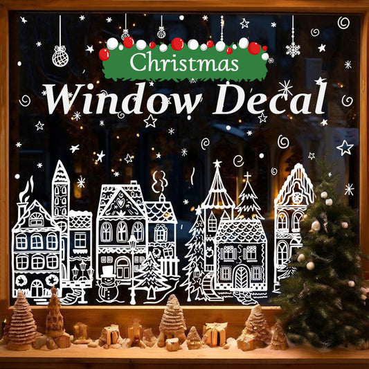 🎄 Kerstdorp Raamstickers 🏡