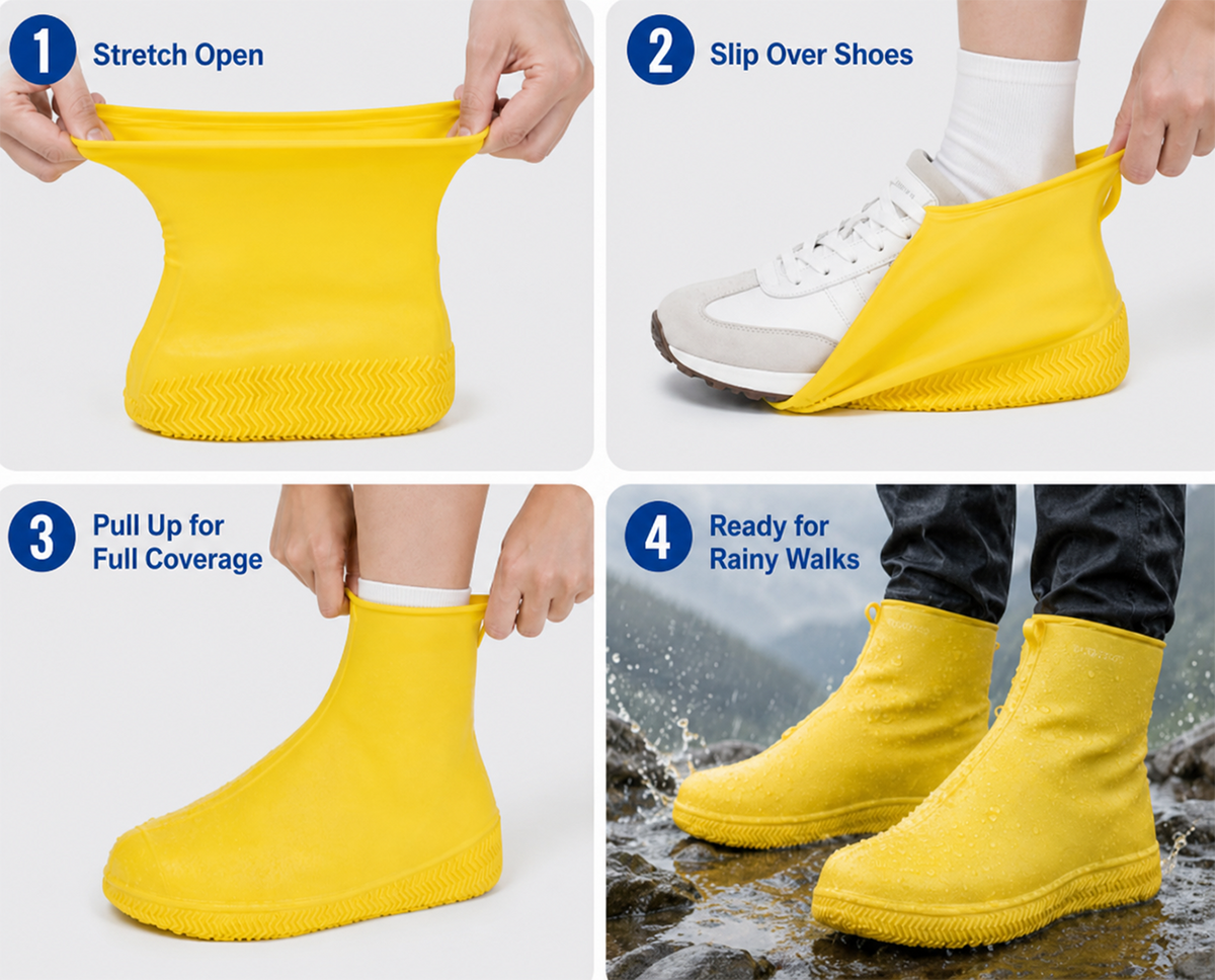 👟💧 Zware Regenoverschoenen — Waterdicht, Antislip & Opvouwbaar voor Elk Buitenavontuur
