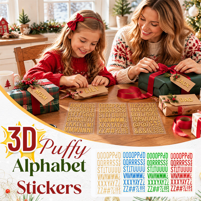 ✨ 3D Opblaasbare Letterstickers – Voor DIY Journals, Scrapbooks & Labels 📚