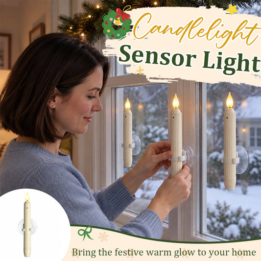 🕯️ Raamkaarsen met Sensor – Automatisch aan bij het vallen van de avond ✨