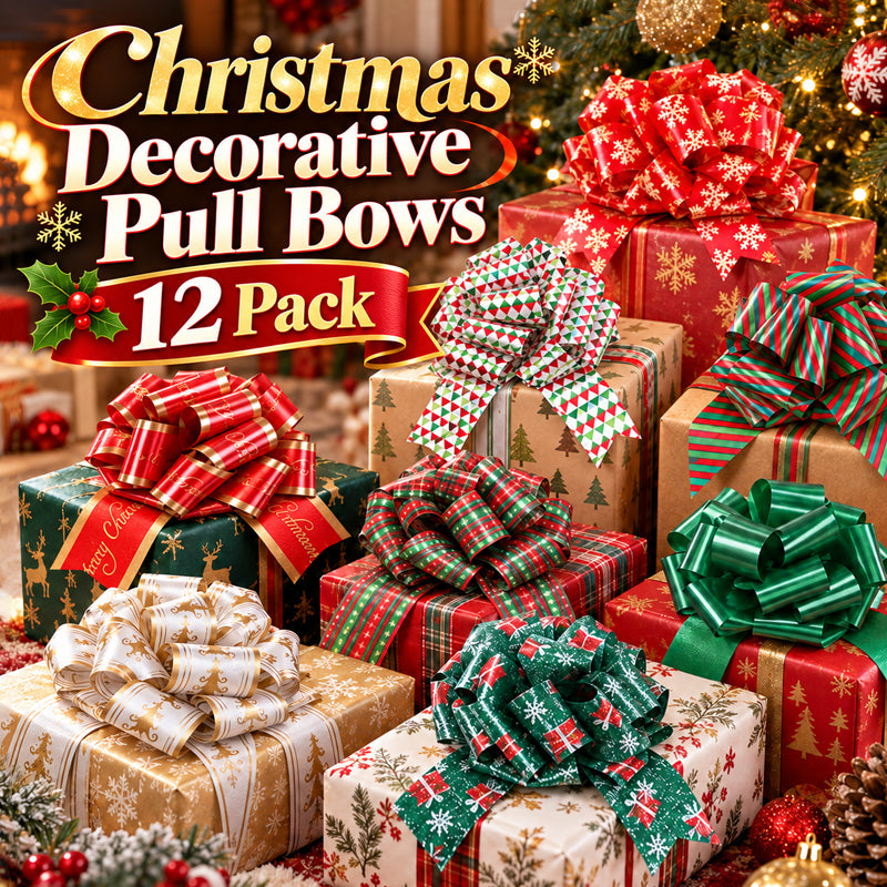 🎀 Decoratieve Kerst Strikken — Feestelijke Afwerking voor Cadeaus & Decoratie