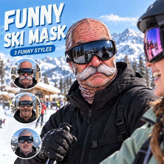 🎭😂 Grappig Realistisch Gezichtsskimasker — Winterfeestuitrusting voor Buitengroepen ❄️🎉