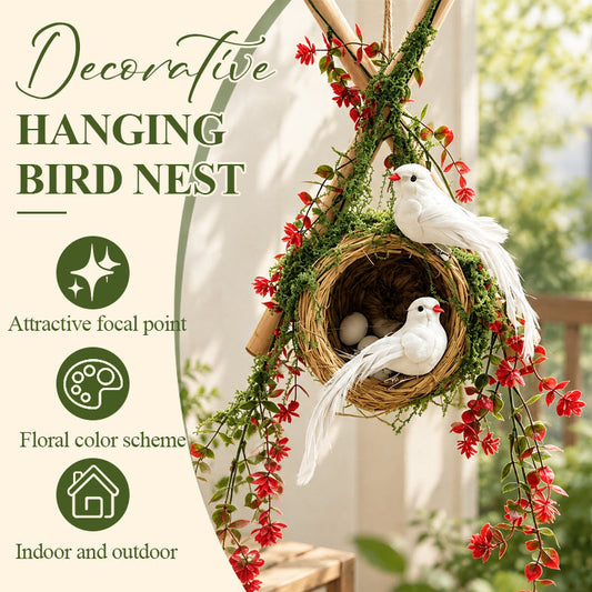 🐦 Decoratief Hangend Vogelnest — Sfeervolle Natuurlijke Decoratie