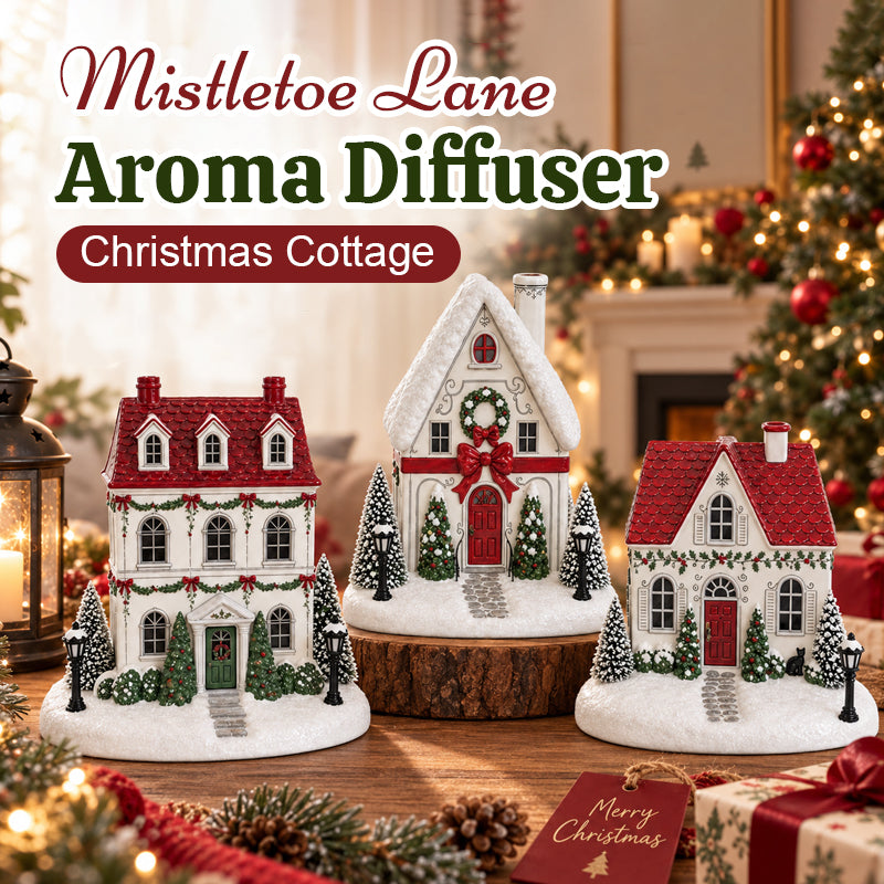 🎄🏠✨Mistletoe Lane Kersthuis Diffuser