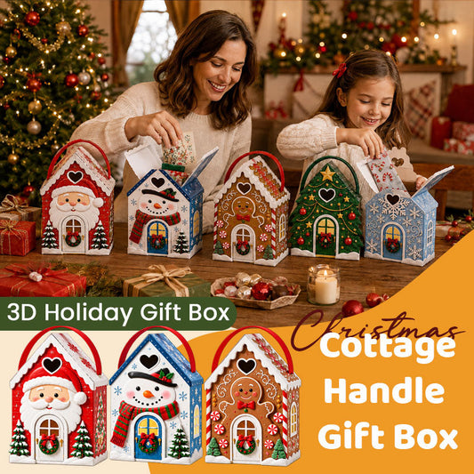 🎁Kersthuis cadeaubox — 3D feestelijke verpakking voor snoep & koekjes