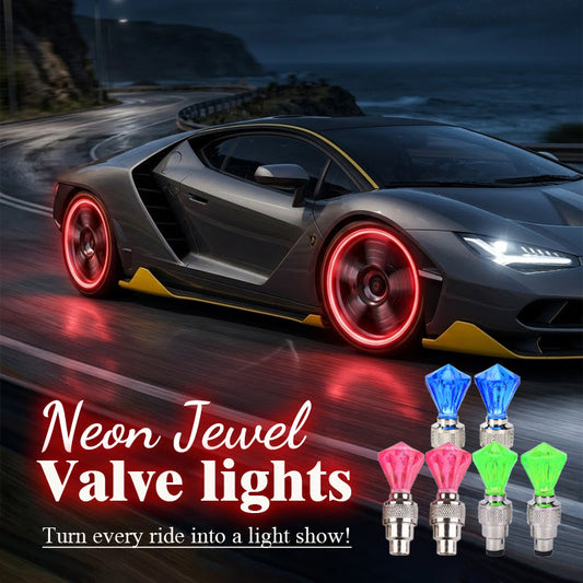 💎 Neon-juweel ventiellampjes: maak van elke rit een lichtshow!