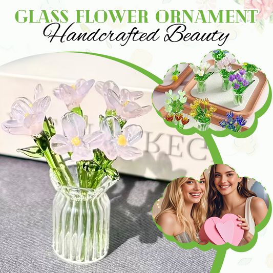 Glazen bloemornament