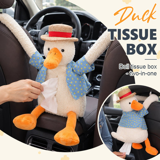 🦆 Grappige Eend Tissuebox Cover – Voor in de Badkamer of Keuken ✨