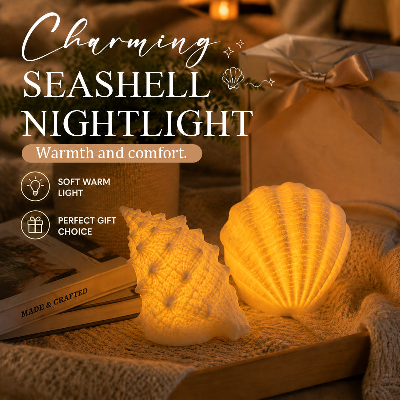 🕯️ Sfeervol Zeeschelp Nachtlampje — zachte gloed van de zee