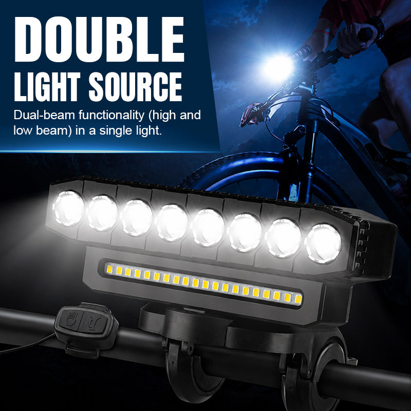🚴 Front Bike Light with Horn for Night Riding