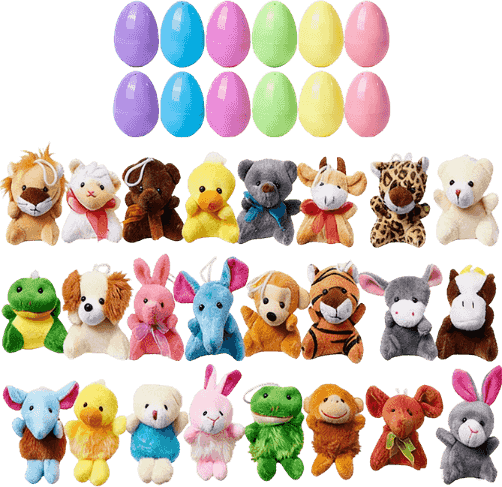 🐰 Vooraf gevulde paaseieren met pluche bedeltjes ✨