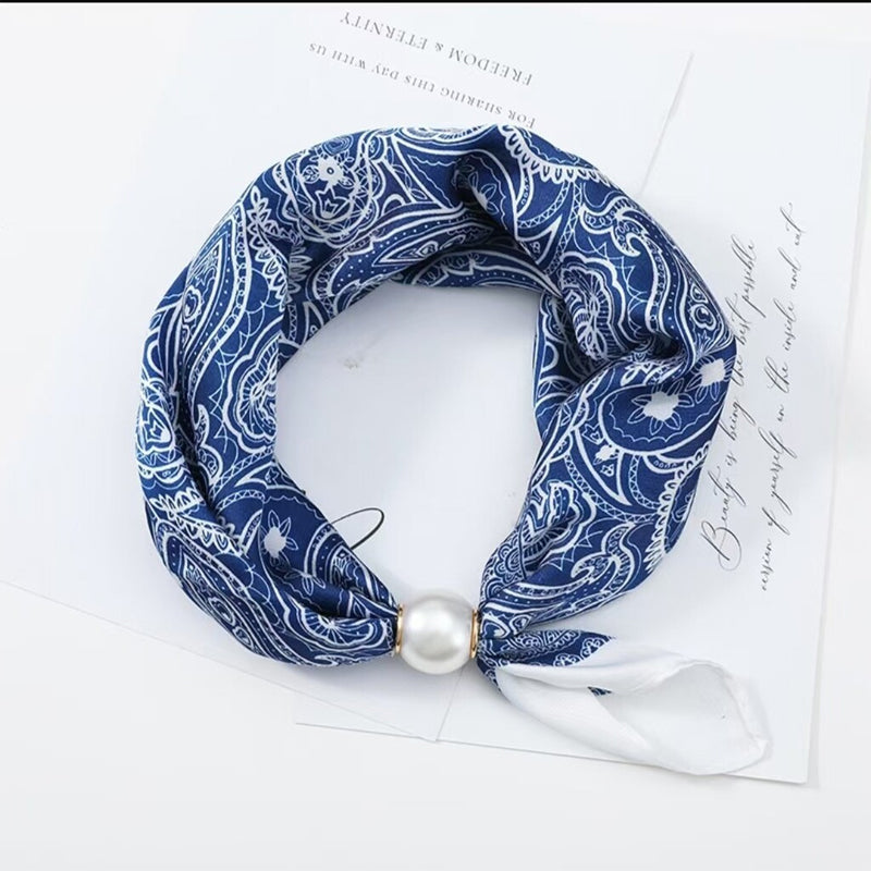 🤍 Magnetische sjaal met een parel – zie er in een handomdraai elegant uit