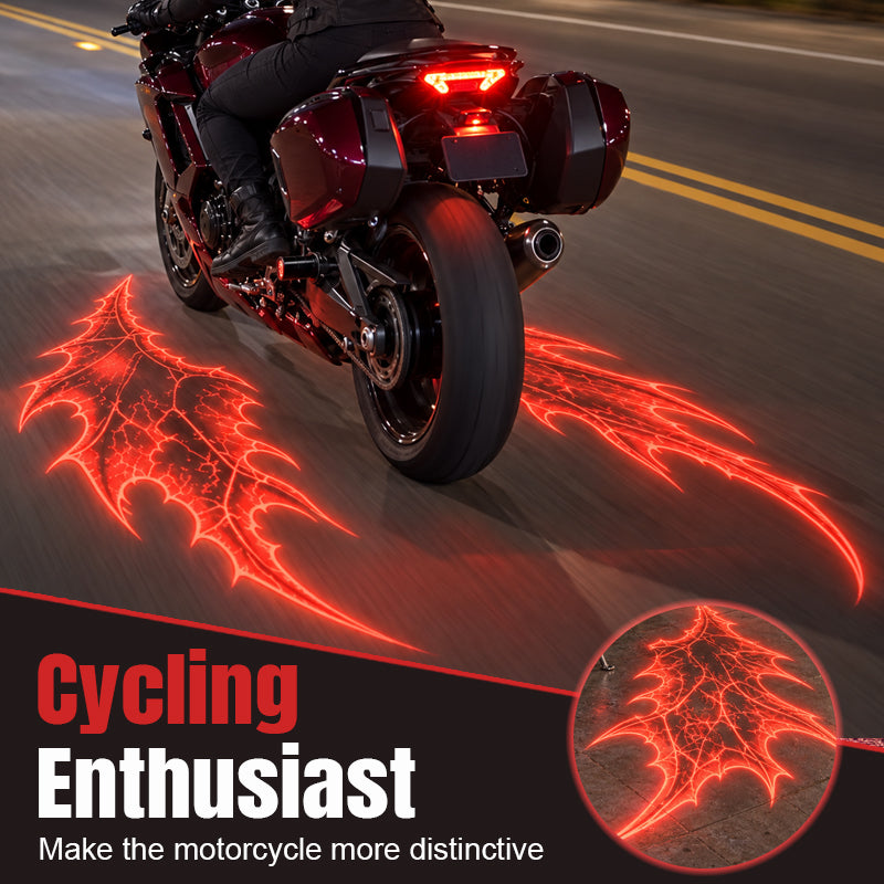 🏍️ Motorfiets Duivelvleugel Grondprojector Lampen 😈✨