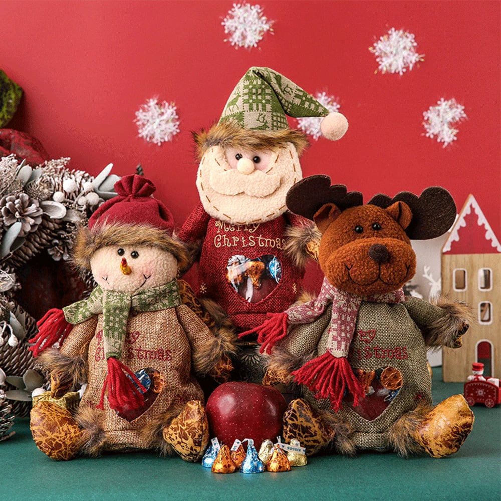 🎉Bereid je van tevoren voor op Kerstmis 🎉Kerstcadeautassen met ritsontwer