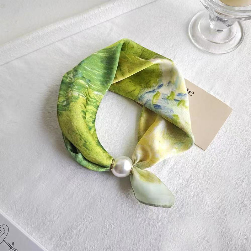 🤍 Magnetische sjaal met een parel – zie er in een handomdraai elegant uit
