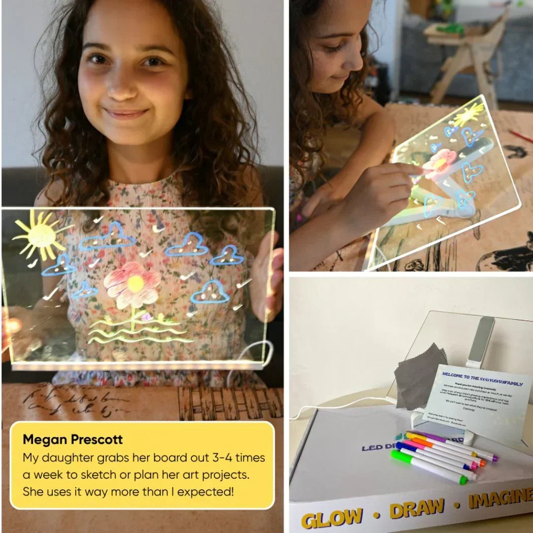 💥 LAATSTE DAG: 49% KORTING! 🎨 Lichtgevend LED Tekenbord voor Kinderen ✨