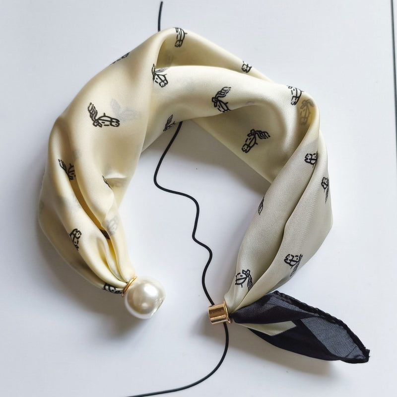 🤍 Magnetische sjaal met een parel – zie er in een handomdraai elegant uit