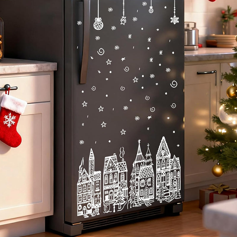 🎄 Kerstdorp Raamstickers 🏡