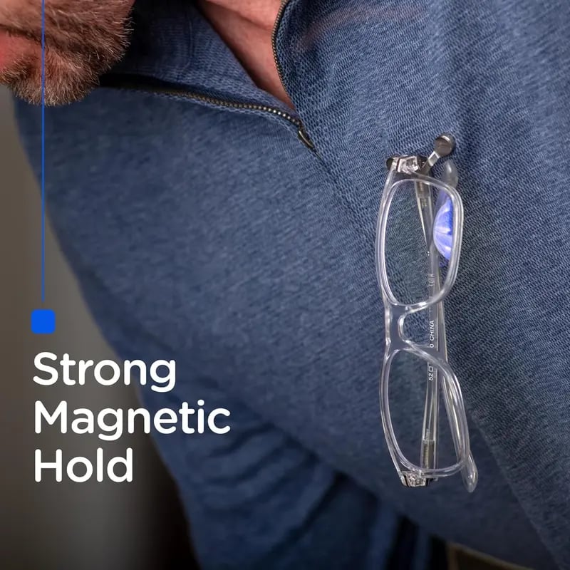 🧲 De ultieme magnetische brillenhouder: antislipclip en bescherming tegen kleding! 👓