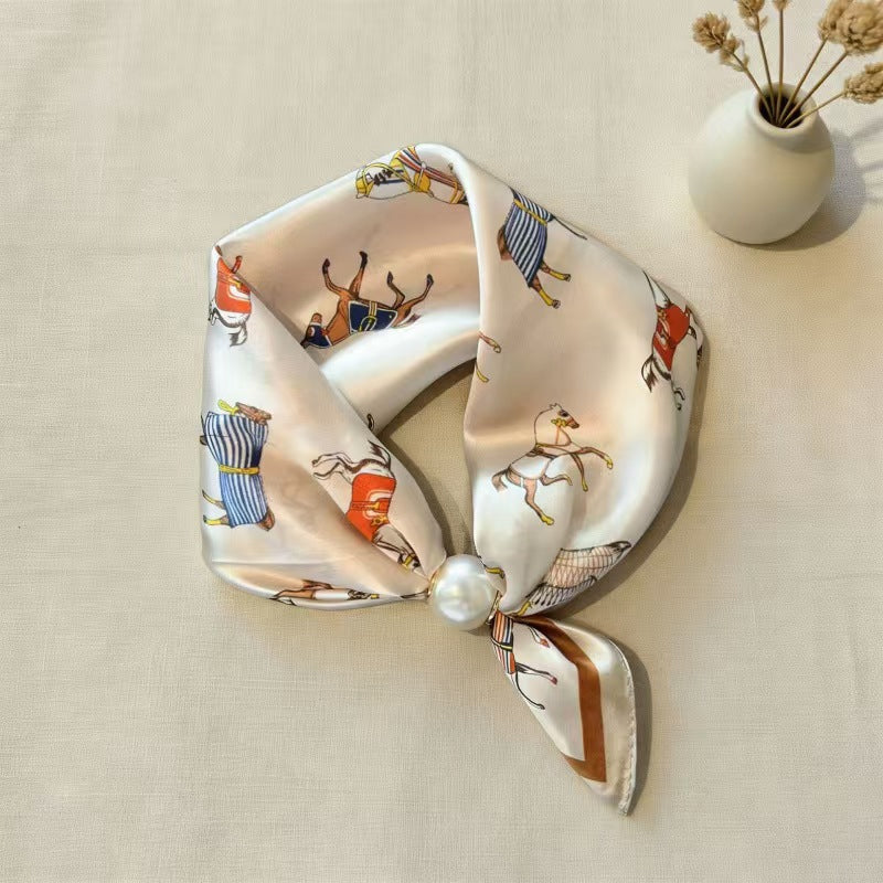 🤍 Magnetische sjaal met een parel – zie er in een handomdraai elegant uit